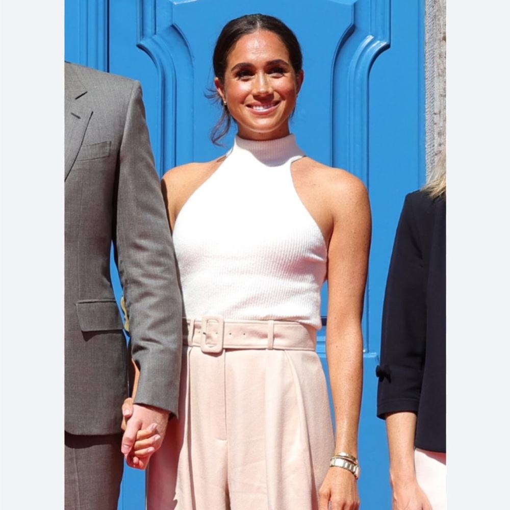 Anine Bing White / Cream Knit Halter Top ASO Meghan Markle NWT